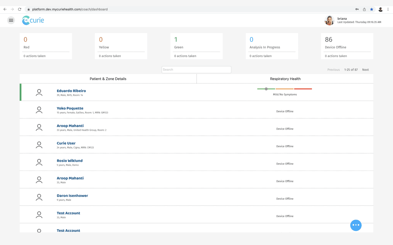 Early dashboard screen showing product complexity and inconsistency before the design system matured