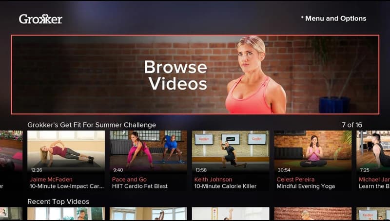 Roku browsing interface