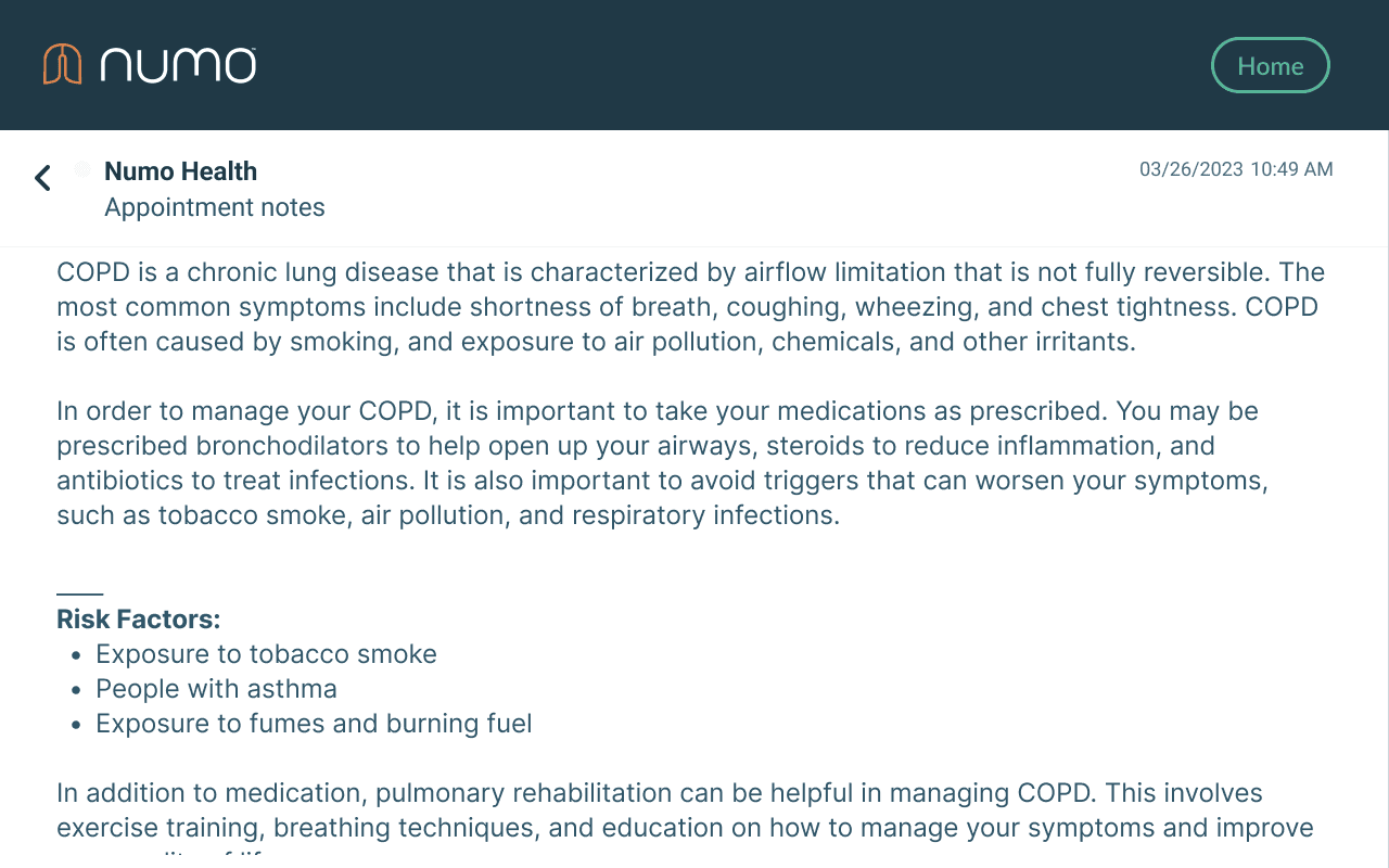 Patient messaging interface showing communication states and follow-up prompts