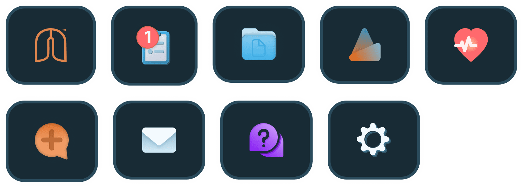 Custom tablet menu icons